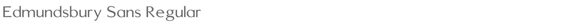 Sample characters Edmundsbury Sans Font